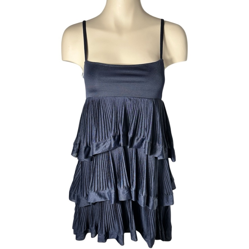H&M Navy Tiered Mini Dress